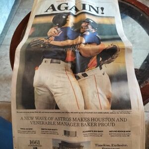 Houston Astros Celebration Newspaper Print